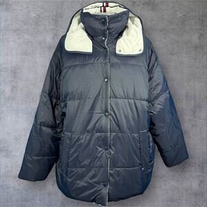 Tommy Hilfiger Mens‎ XXL Essential Long Reversible Puffer Jet Navy/ Blue - NEW